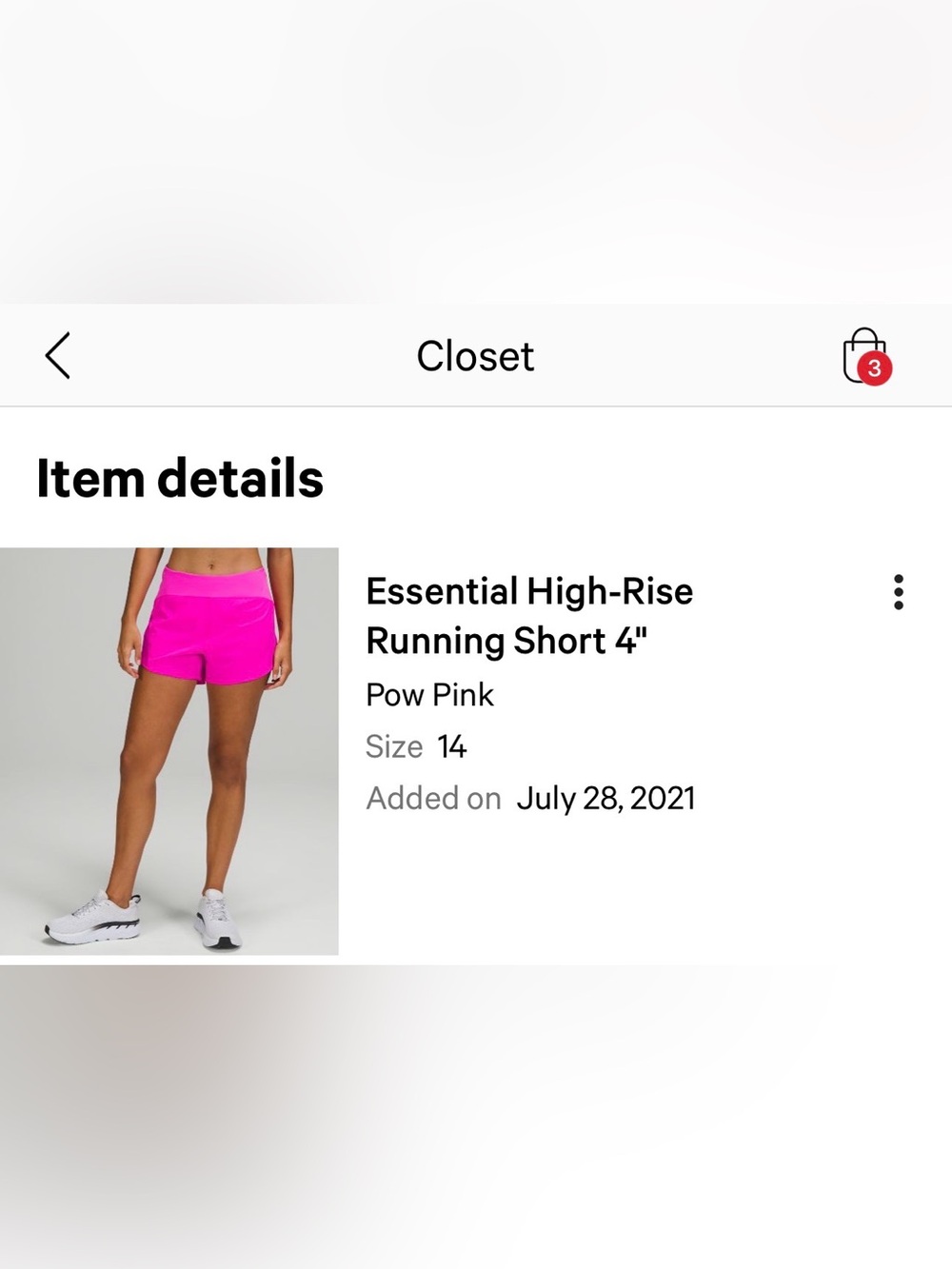 EUC Lululemon Essential Running High-Rise Short 4" Pow Pink - Picture 6 of 10